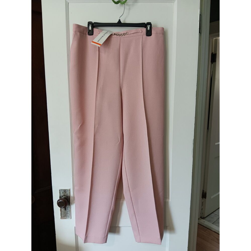 NWT Alfred Dunner Pastel Pink Tailored Dress Pants 18 Grandmacore Office Siren